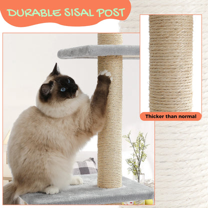 PAWZ Road Adjustable Cat Tree Condo Scratching Post, 238-274cm Floor-to-Ceiling Cat Furniture Protector