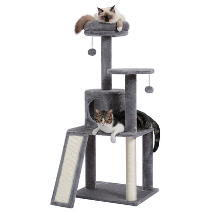 PAWZ Road Multi-Level Cat Tree House Condo Playground with Hammock for Large Cats and Kittens