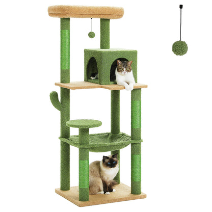 Luxury Multi-Level Cat Tree Tower with Condo, Scratching Post & Cat Toys for Indoor Cats