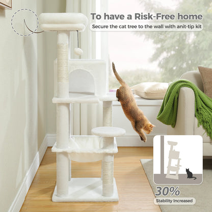 Luxury Multi-Level Cat Tree Tower with Condo, Scratching Post & Cat Toys for Indoor Cats