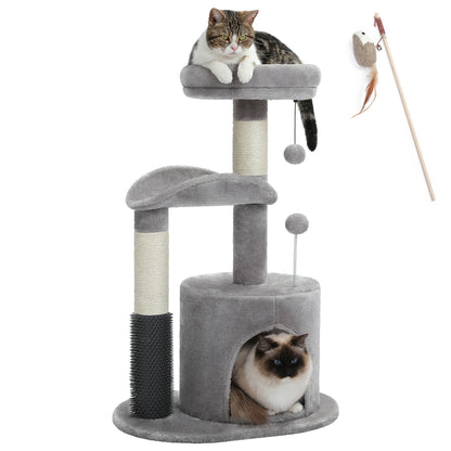 PAWZ Road Multi-Level Cat Tree House Condo Playground with Hammock for Large Cats and Kittens