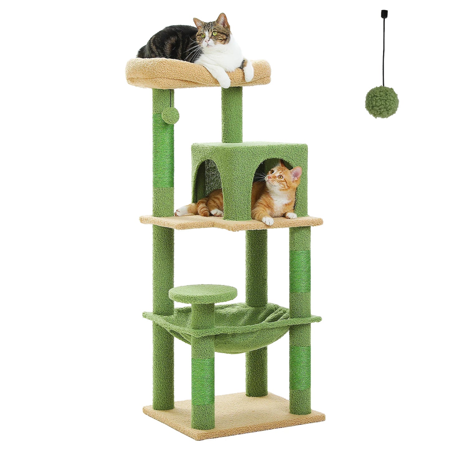 Luxury Multi-Level Cat Tree Tower with Condo, Scratching Post & Cat Toys for Indoor Cats