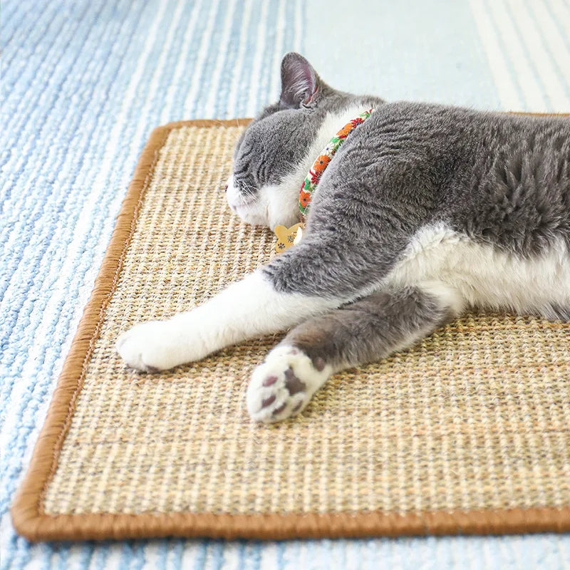 Premium Cat Scratch Guard Mat - Furniture Protector with Hook & Loop Fastener for Sofas, Cat Trees, and More