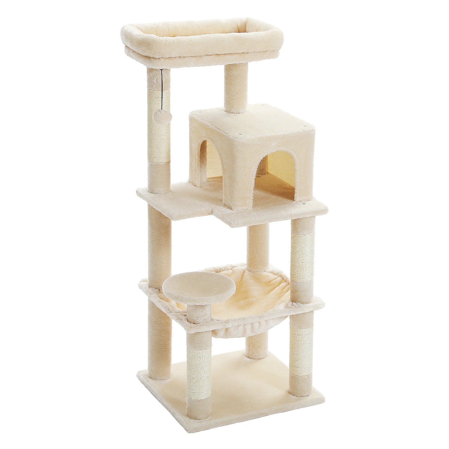 Luxury Multi-Level Cat Tree Tower with Condo, Scratching Post & Cat Toys for Indoor Cats