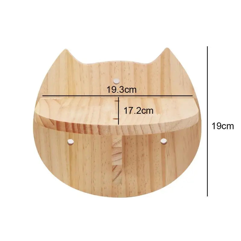 Wall-Mounted Cat Climbing Hammock & Scratching Post - Wooden Furniture Ladder for Cats to Sleep & Play