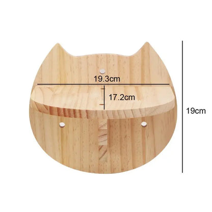 Wall-Mounted Cat Climbing Hammock & Scratching Post - Wooden Furniture Ladder for Cats to Sleep & Play