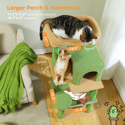 Luxury Multi-Level Cat Tree Tower with Condo, Scratching Post & Cat Toys for Indoor Cats