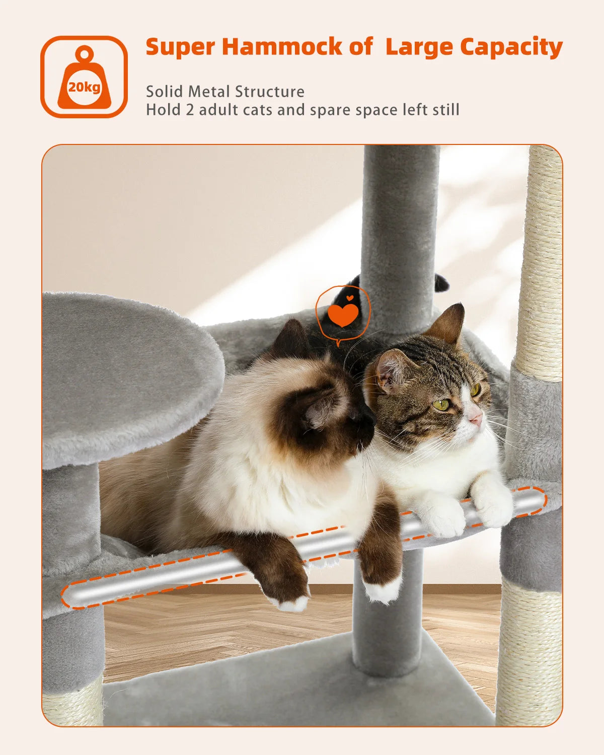 Luxury Multi-Level Cat Tree Tower with Condo, Scratching Post & Cat Toys for Indoor Cats