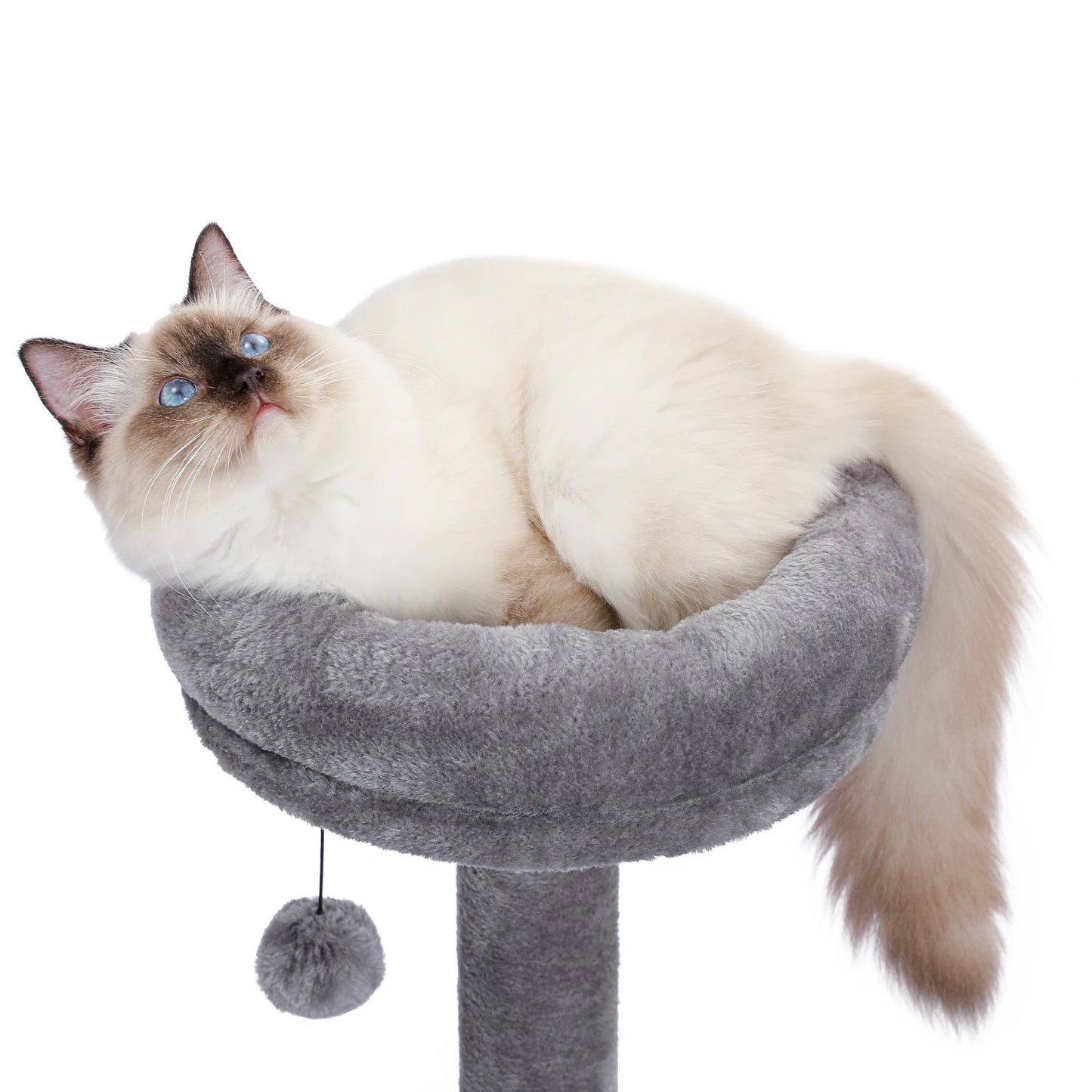 Luxury Multi-Layer Cat Tree House Condo with Ladder and Sisal Scratching Post for Climbing and Jumping