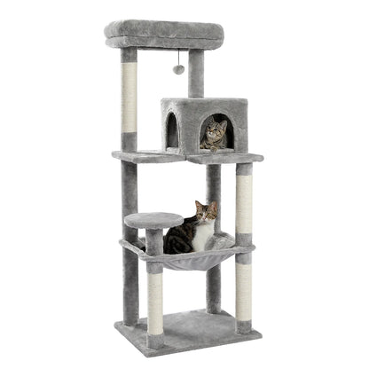 Luxury Multi-Level Cat Tree Tower with Condo, Scratching Post & Cat Toys for Indoor Cats