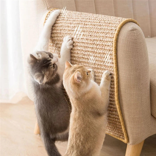 Premium Cat Scratch Guard Mat - Furniture Protector with Hook & Loop Fastener for Sofas, Cat Trees, and More