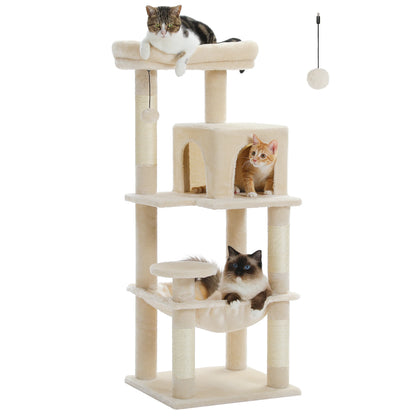 Luxury Multi-Level Cat Tree Tower with Condo, Scratching Post & Cat Toys for Indoor Cats