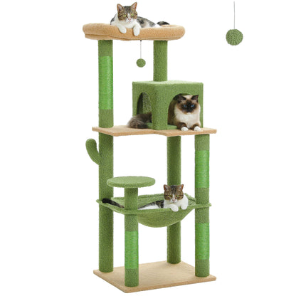 Luxury Multi-Level Cat Tree Tower with Condo, Scratching Post & Cat Toys for Indoor Cats