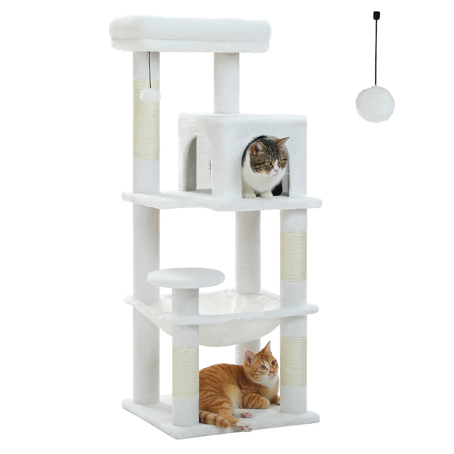 Luxury Multi-Level Cat Tree Tower with Condo, Scratching Post & Cat Toys for Indoor Cats