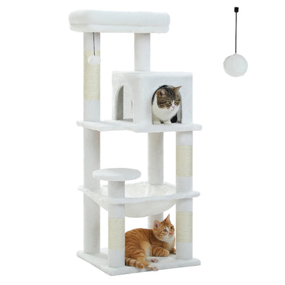 Luxury Multi-Level Cat Tree Tower with Condo, Scratching Post & Cat Toys for Indoor Cats