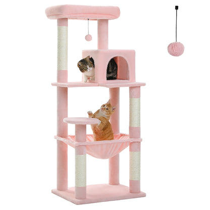 Luxury Multi-Level Cat Tree Tower with Condo, Scratching Post & Cat Toys for Indoor Cats