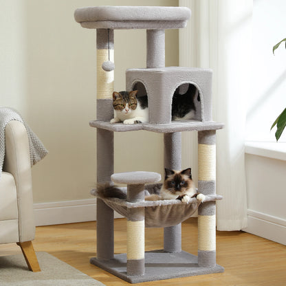 Luxury Multi-Level Cat Tree Tower with Condo, Scratching Post & Cat Toys for Indoor Cats