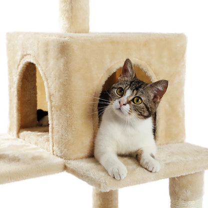 Luxury Multi-Level Cat Tree Tower with Condo, Scratching Post & Cat Toys for Indoor Cats