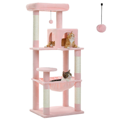 Luxury Multi-Level Cat Tree Tower with Condo, Scratching Post & Cat Toys for Indoor Cats