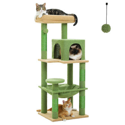 Luxury Multi-Level Cat Tree Tower with Condo, Scratching Post & Cat Toys for Indoor Cats