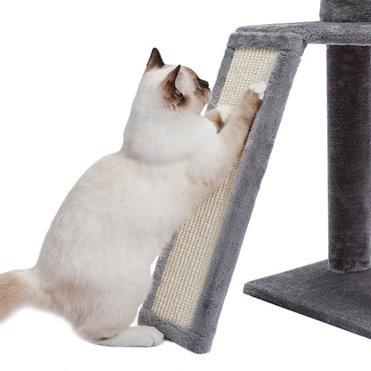 Luxury Multi-Layer Cat Tree House Condo with Ladder and Sisal Scratching Post for Climbing and Jumping