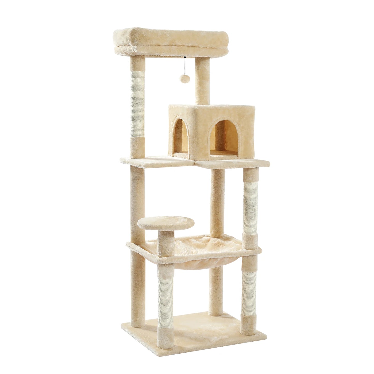 Luxury Multi-Level Cat Tree Tower with Condo, Scratching Post & Cat Toys for Indoor Cats