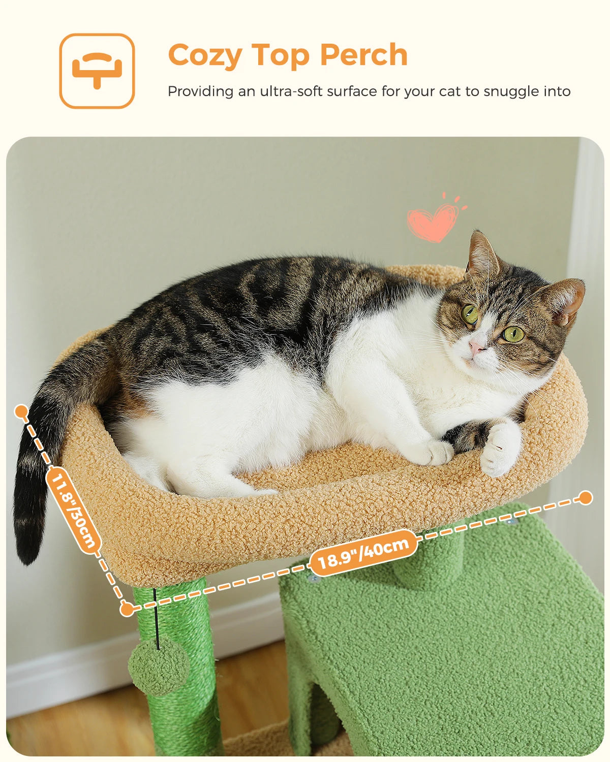 Luxury Multi-Level Cat Tree Tower with Condo, Scratching Post & Cat Toys for Indoor Cats