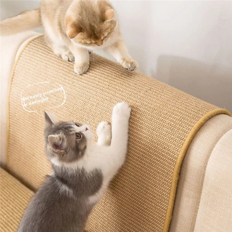 Premium Cat Scratch Guard Mat - Furniture Protector with Hook & Loop Fastener for Sofas, Cat Trees, and More