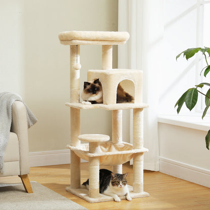 Luxury Multi-Level Cat Tree Tower with Condo, Scratching Post & Cat Toys for Indoor Cats