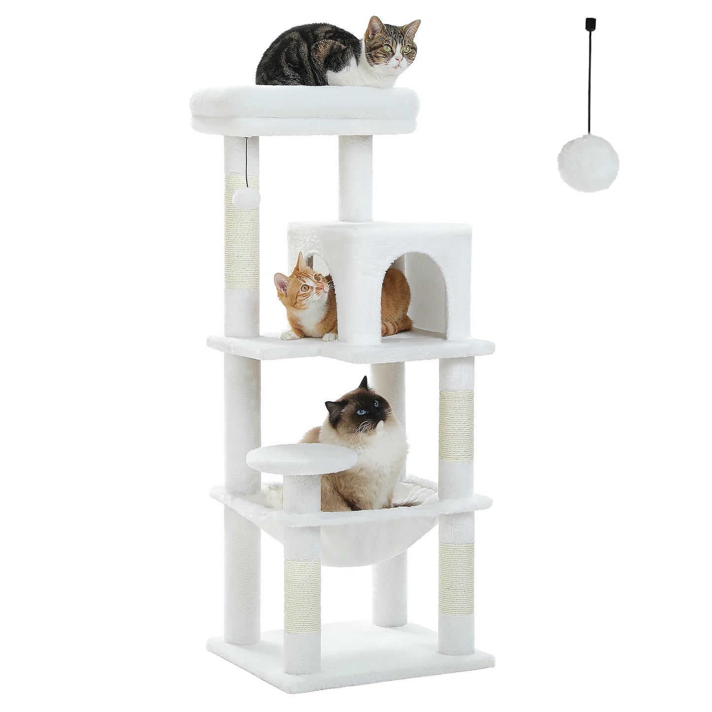 Luxury Multi-Level Cat Tree Tower with Condo, Scratching Post & Cat Toys for Indoor Cats