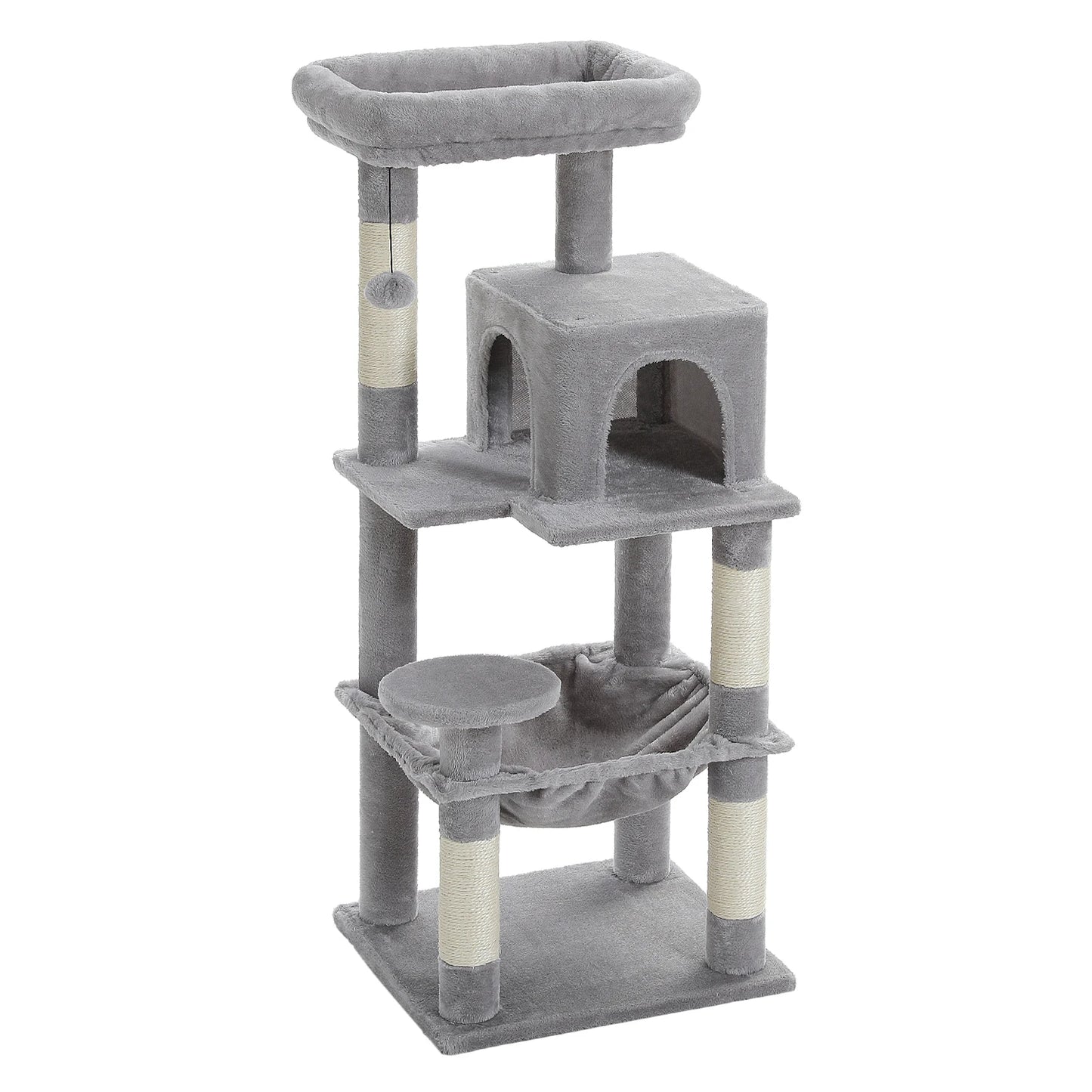 Luxury Multi-Level Cat Tree Tower with Condo, Scratching Post & Cat Toys for Indoor Cats