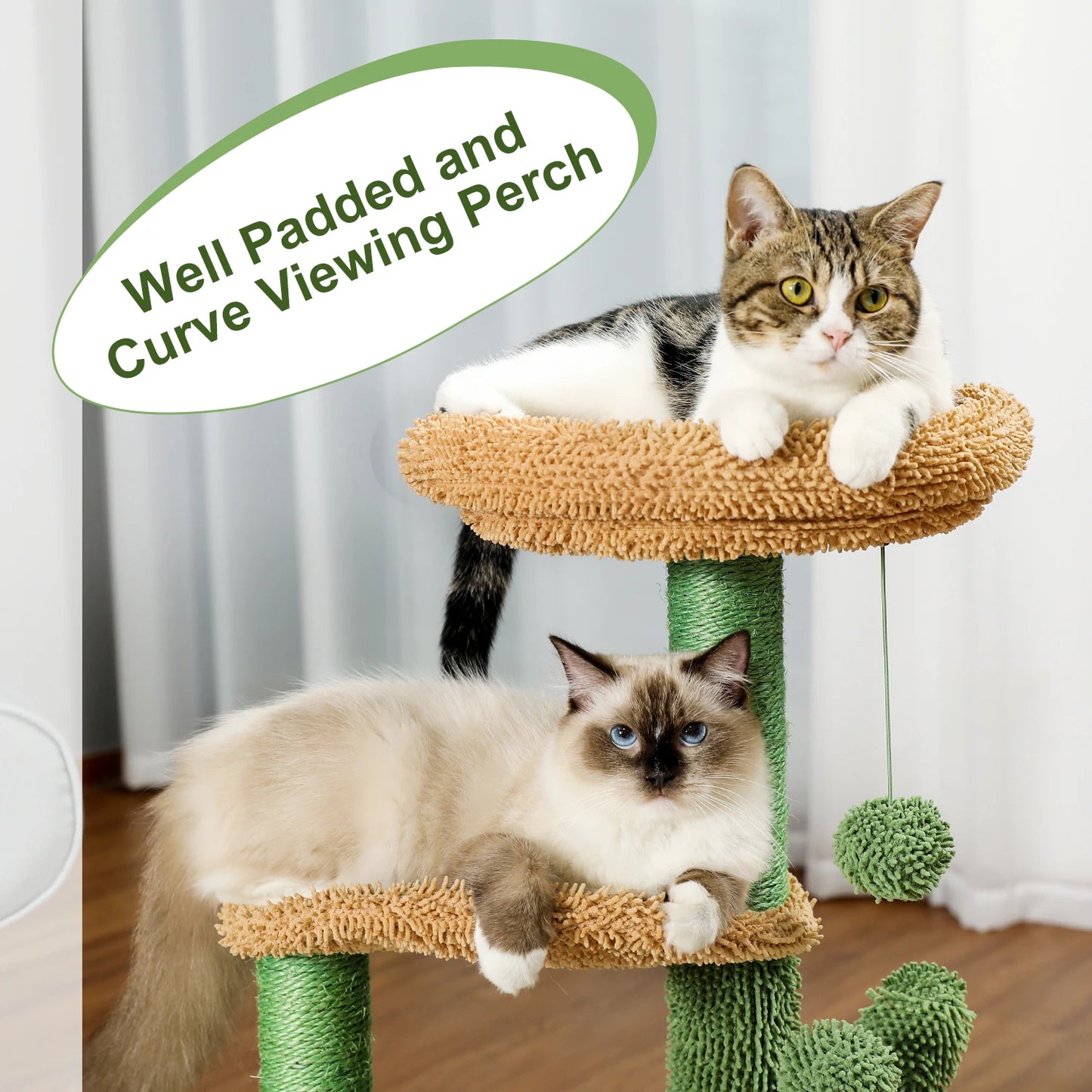 PAWZ Road Multi-Level Cat Tree House Condo Playground with Hammock for Large Cats and Kittens