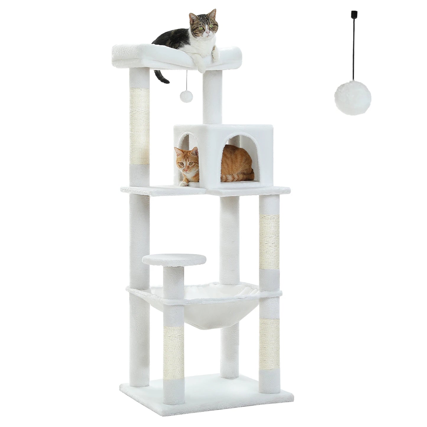 Luxury Multi-Level Cat Tree Tower with Condo, Scratching Post & Cat Toys for Indoor Cats