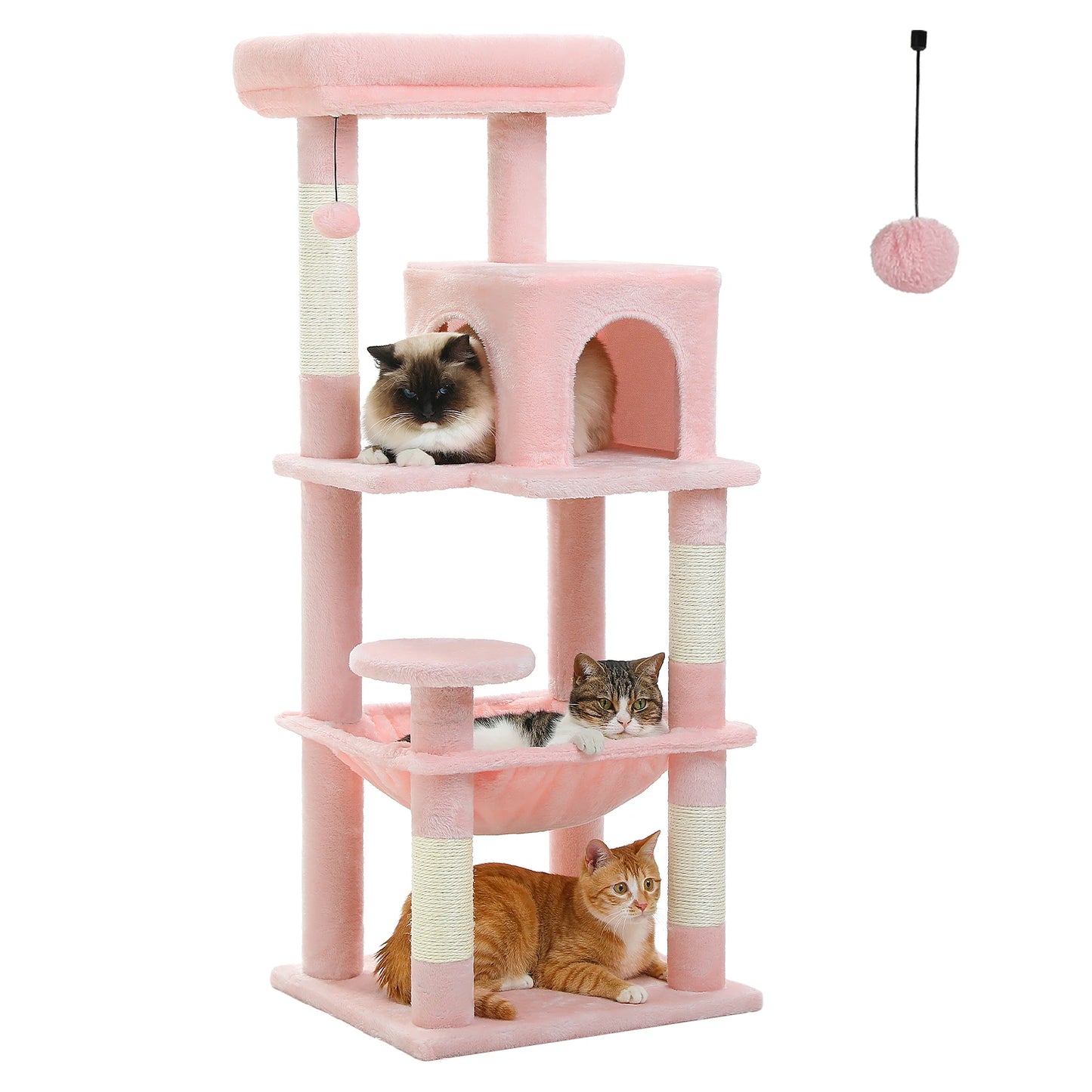 Luxury Multi-Level Cat Tree Tower with Condo, Scratching Post & Cat Toys for Indoor Cats